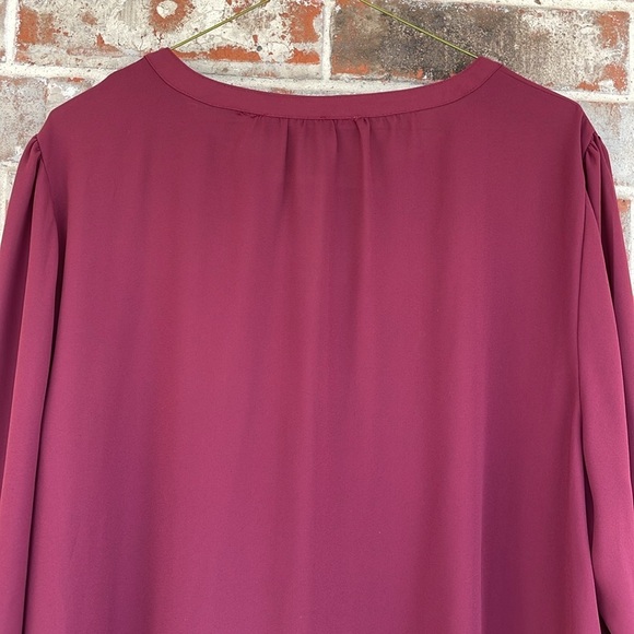Apt. 9 Women's Burgundy Blouse - Picture 11 of 12